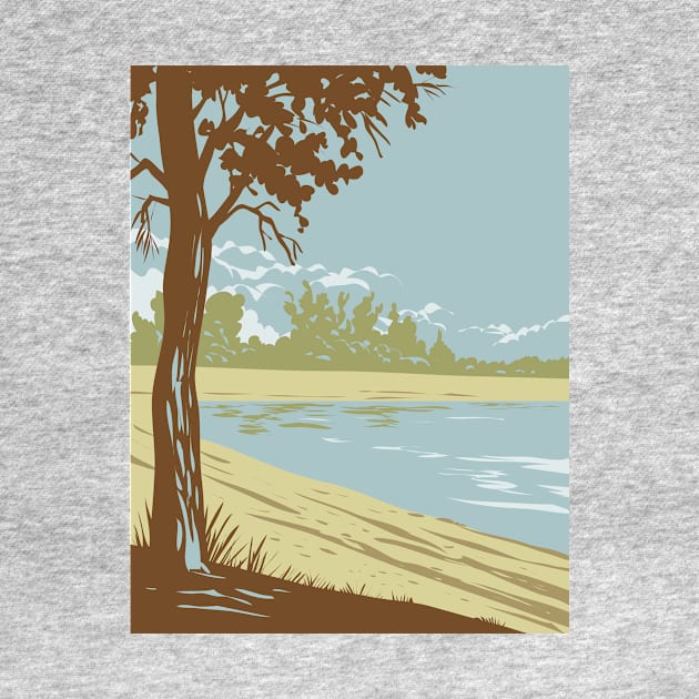 Edness K Wilkins State Park on the North Platte River East of Casper in Natrona County Wyoming WPA Poster Art by patrimonio